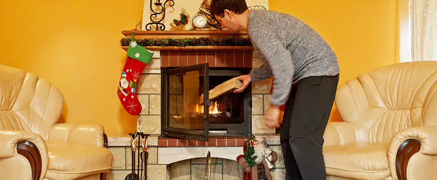 Rusted Metal Fireplace Restoration in Woodmere, New York
